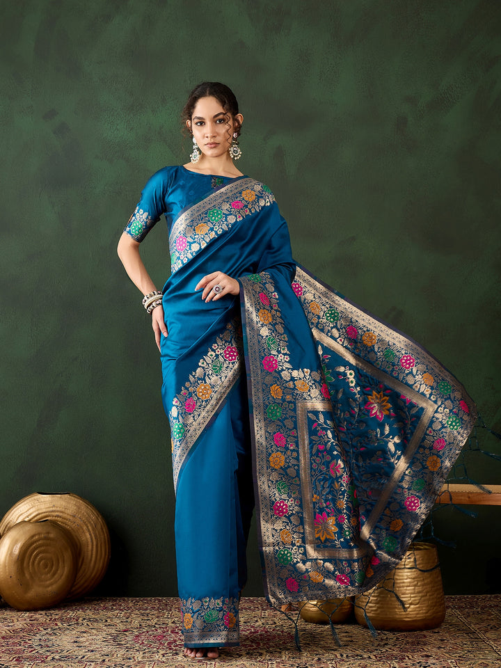 Charming Silk Saree with intricate Wevon Jacquard Designer | An Exclusive Designer Masterpiece