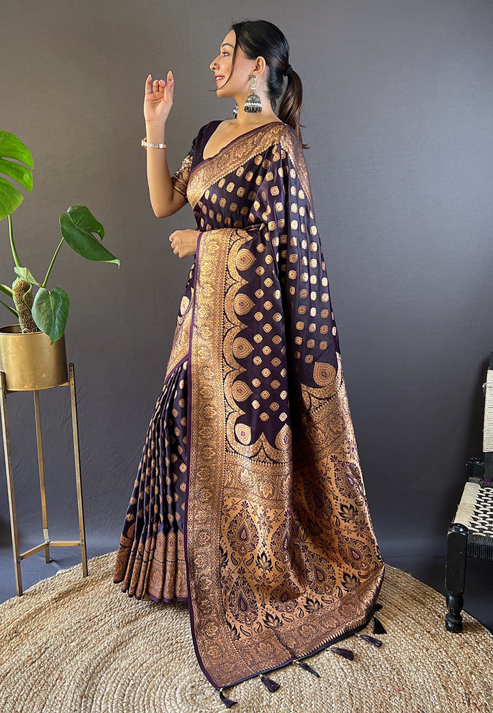 Luxurious Banarasi Satin Silk Saree | A Stylish and Sophisticated Choice