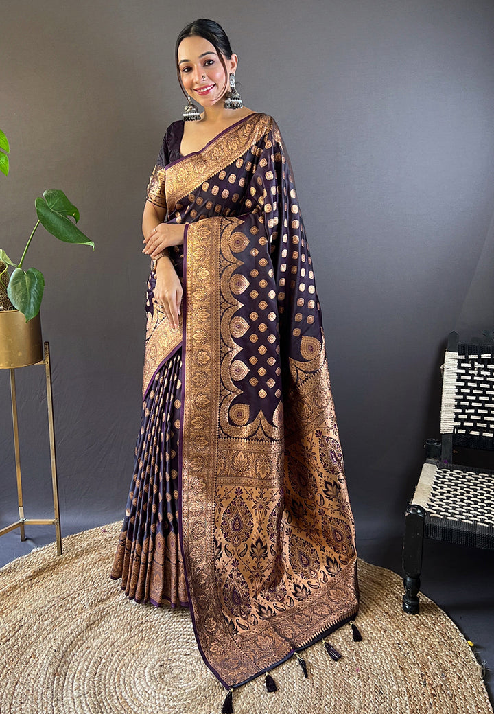Luxurious Banarasi Satin Silk Saree | A Stylish and Sophisticated Choice