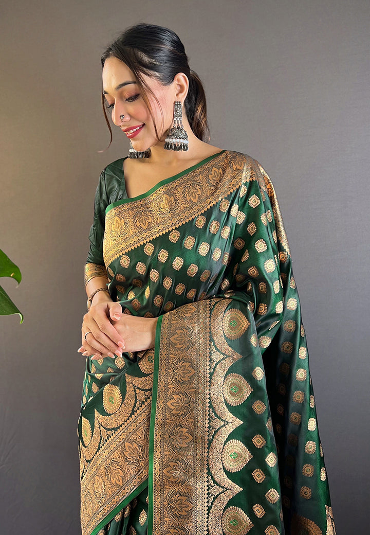 Luxurious Banarasi Satin Silk Saree | A Stylish and Sophisticated Choice