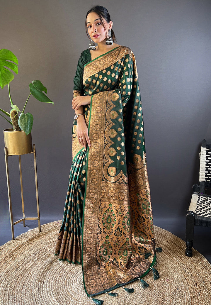 Luxurious Banarasi Satin Silk Saree | A Stylish and Sophisticated Choice