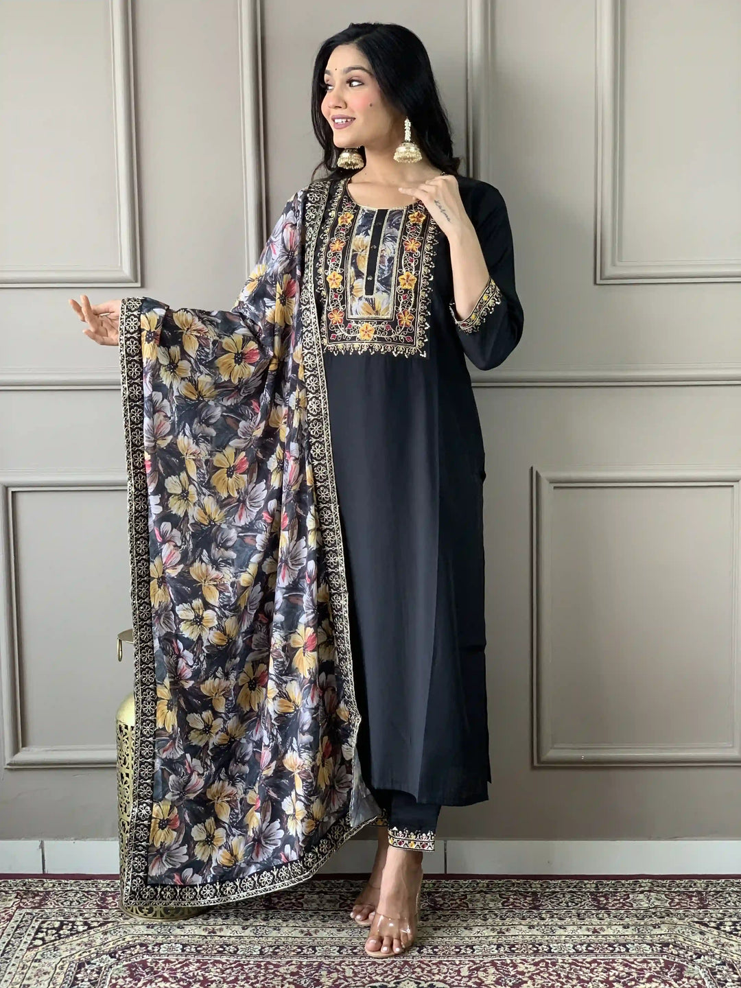 Viscose Chanderi Salwar Kameez | Elegant Traditional Festive & Formal Wear