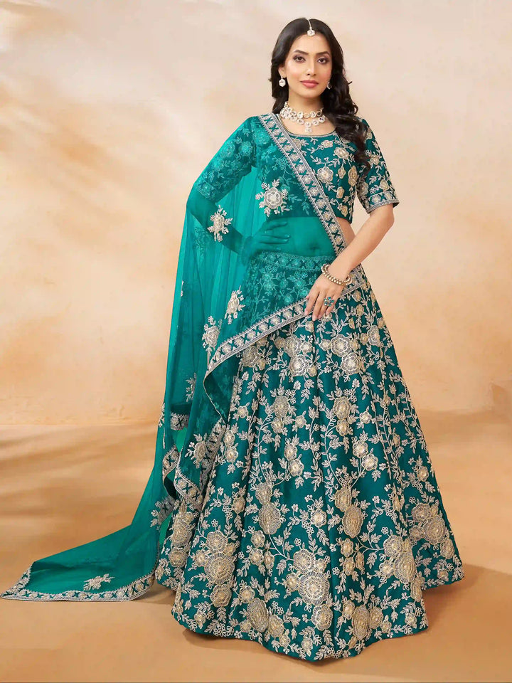 Designer Embroidery Art Silk Lehenga | Elegant Traditional Attire