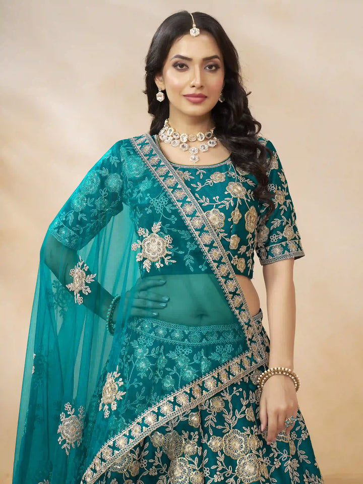 Designer Embroidery Art Silk Lehenga | Elegant Traditional Attire