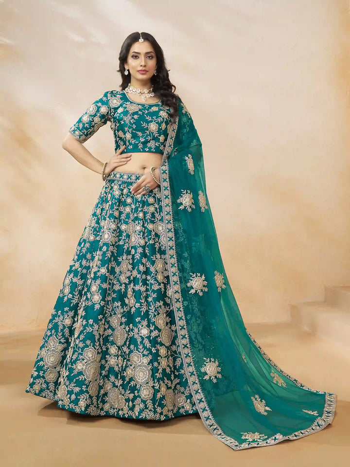 Designer Embroidery Art Silk Lehenga | Elegant Traditional Attire