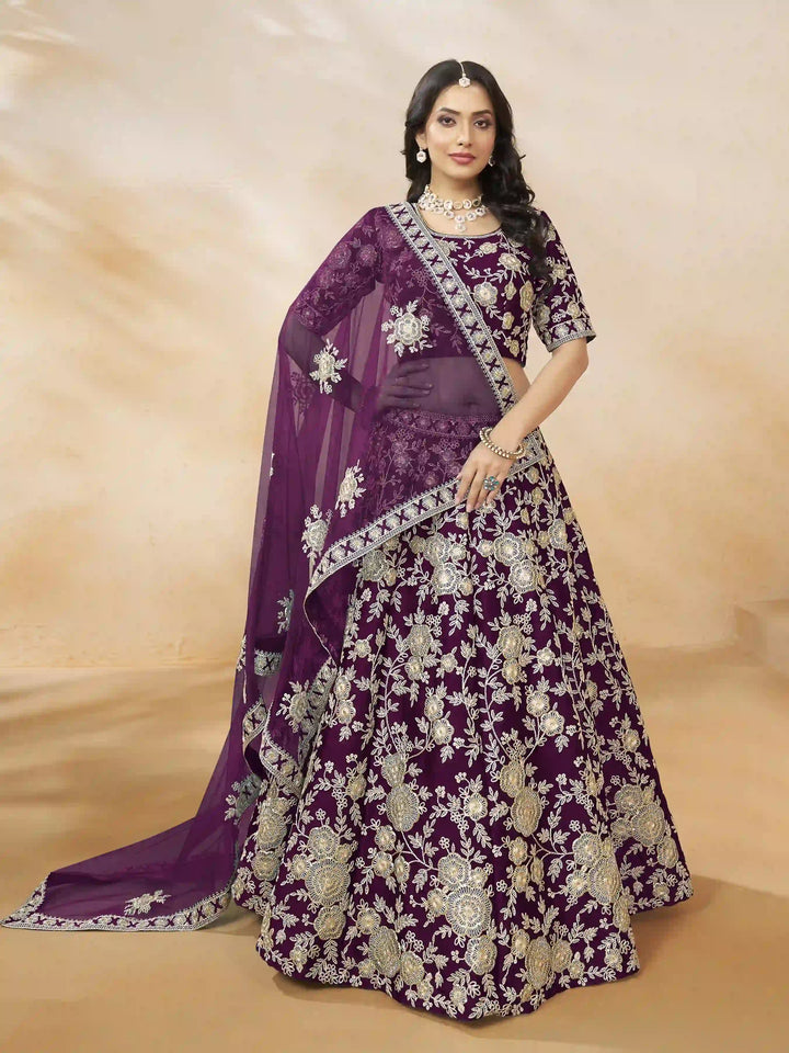 Designer Embroidery Art Silk Lehenga | Elegant Traditional Attire