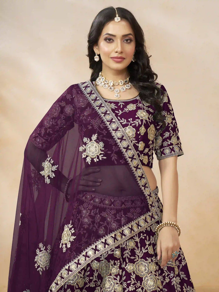 Designer Embroidery Art Silk Lehenga | Elegant Traditional Attire