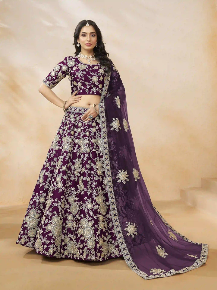 Designer Embroidery Art Silk Lehenga | Elegant Traditional Attire