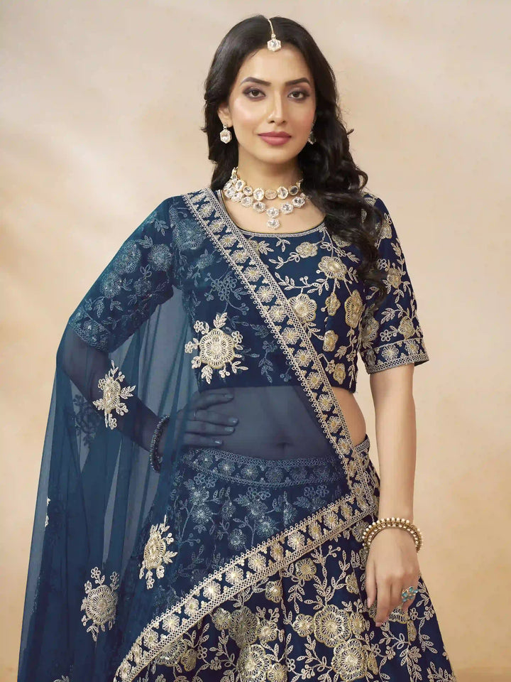 Designer Embroidery Art Silk Lehenga | Elegant Traditional Attire