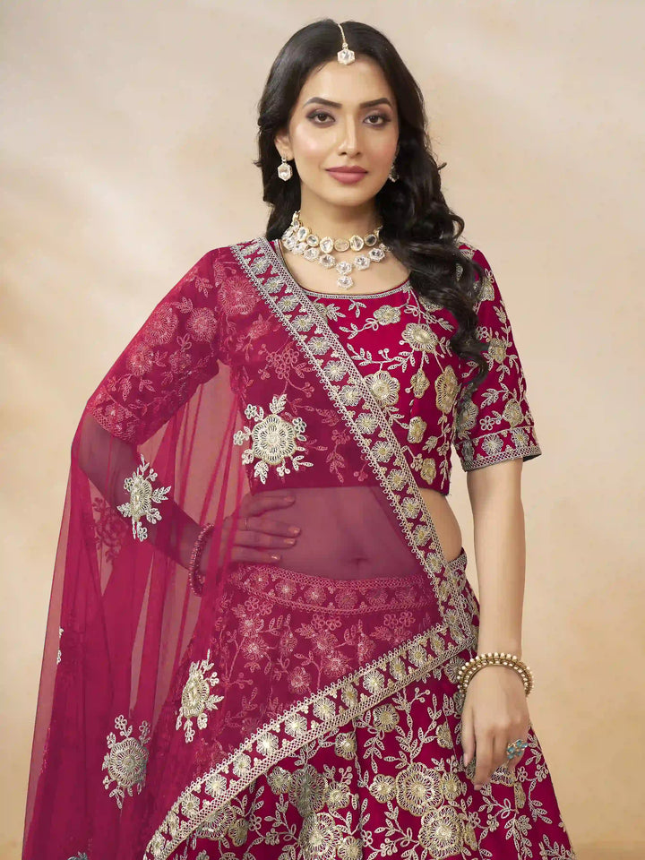 Designer Embroidery Art Silk Lehenga | Elegant Traditional Attire