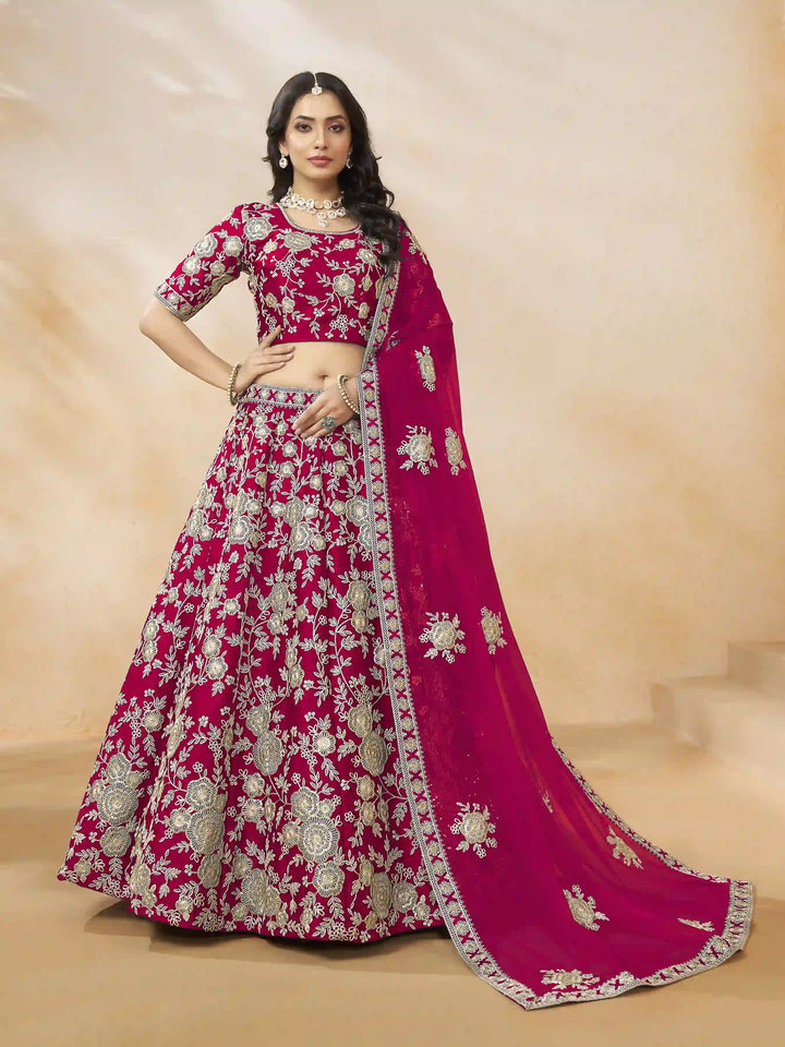 Designer Embroidery Art Silk Lehenga | Elegant Traditional Attire
