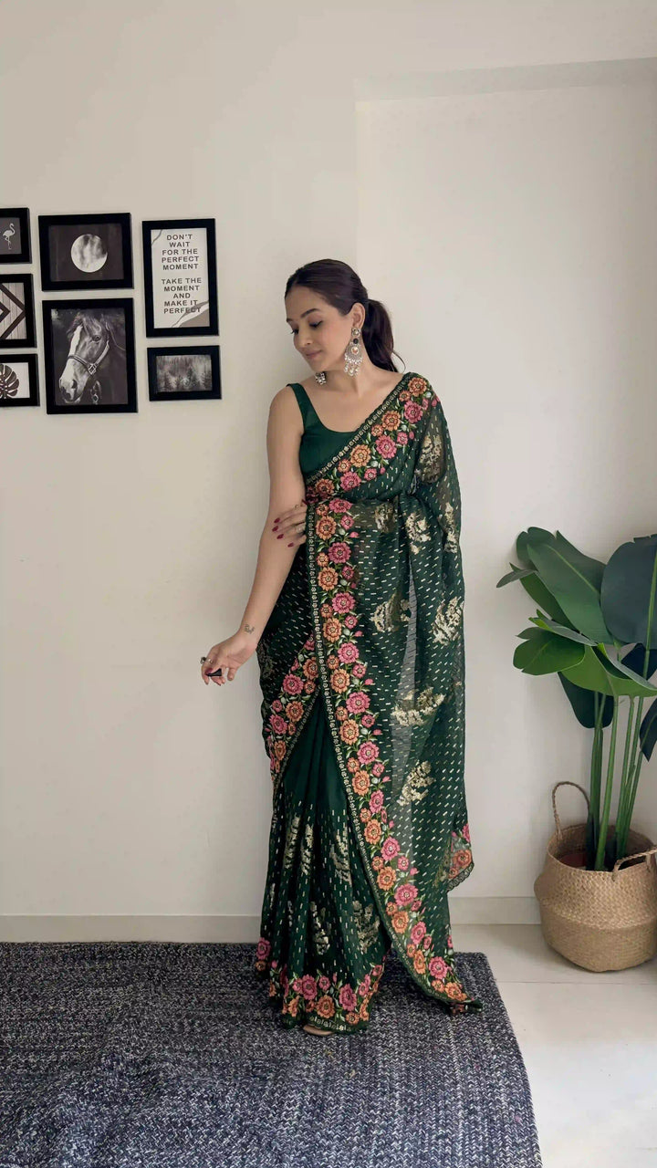 Stunning Georgette Saree with | Crafted for Timeless Elegance