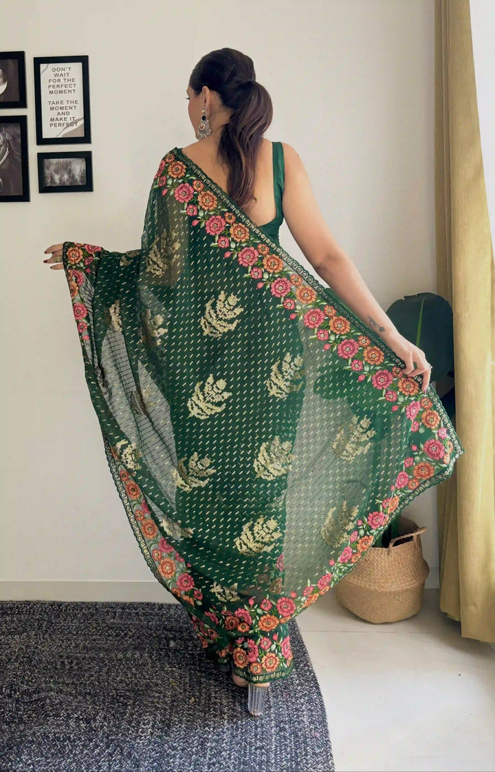 Stunning Georgette Saree with | Crafted for Timeless Elegance