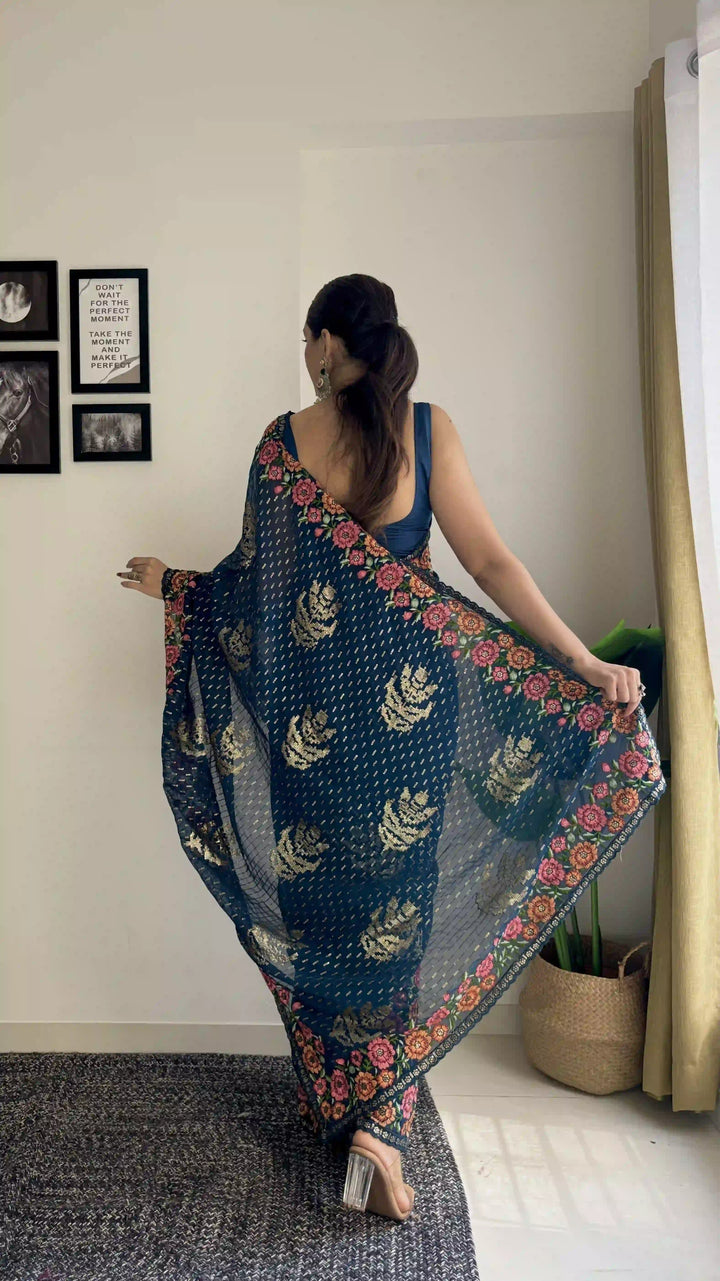 Stunning Georgette Saree with | Crafted for Timeless Elegance