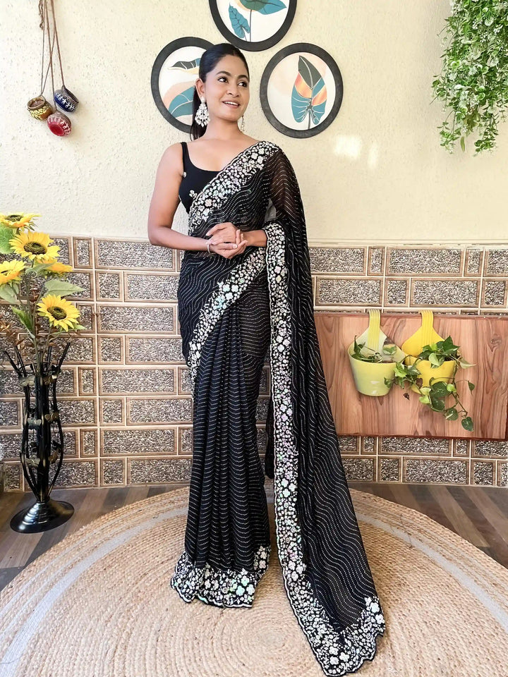 Stunning Georgette Saree with | Perfect for Special Celebrations