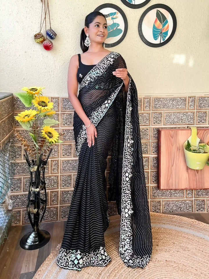 Stunning Georgette Saree with | Perfect for Special Celebrations