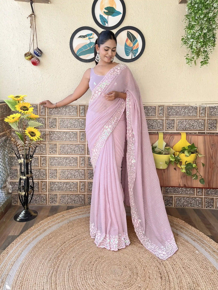 Stunning Georgette Saree with | Perfect for Special Celebrations