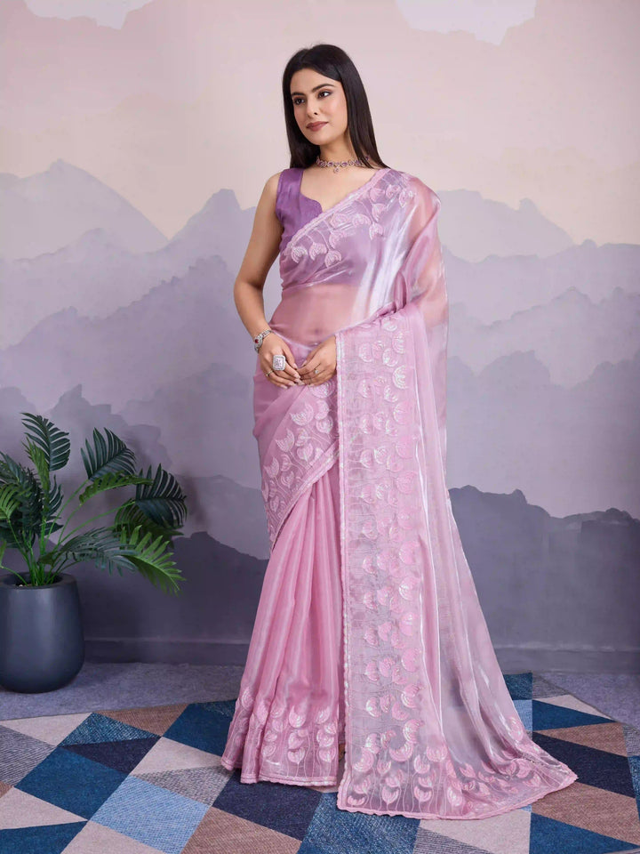 Stunning Jimmi Silk Saree with Blouse | Elegance Redefined for Weddings