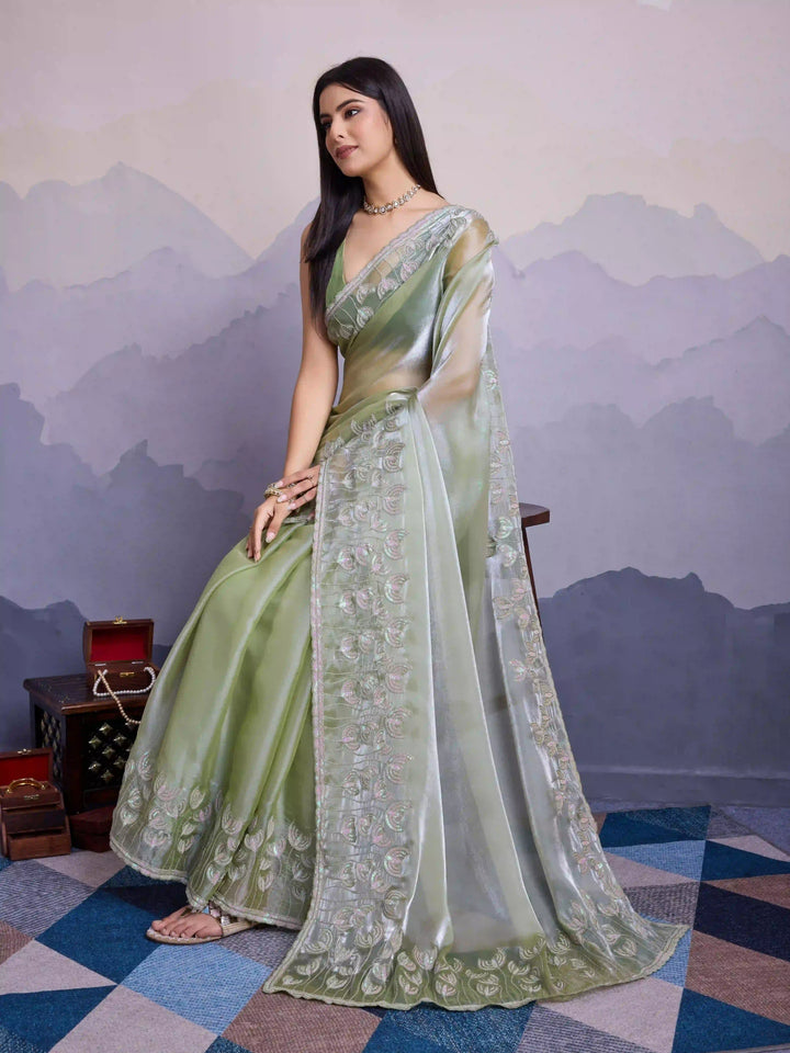 Stunning Jimmi Silk Saree with Blouse | Elegance Redefined for Weddings