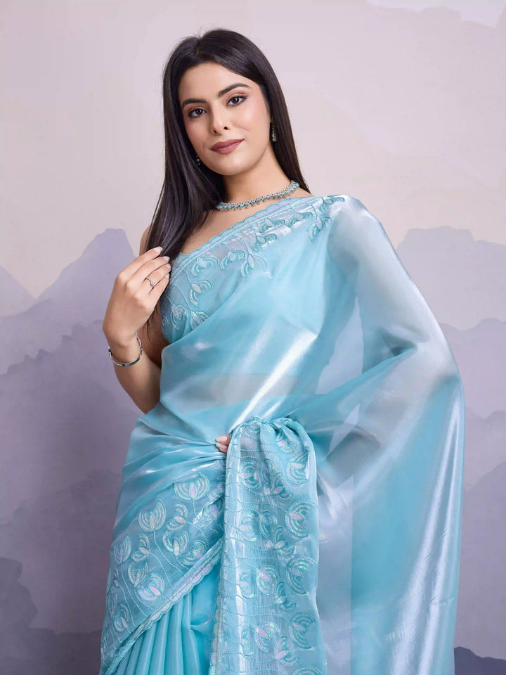 Stunning Jimmi Silk Saree with Blouse | Elegance Redefined for Weddings