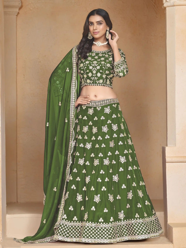 Organza Lehenga | Jari Designer & Sequins Embroidery Work for Special Events
