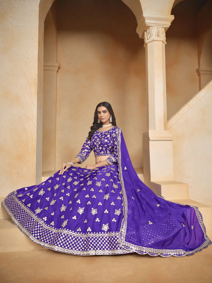 Organza Lehenga | Jari Designer & Sequins Embroidery Work for Special Events