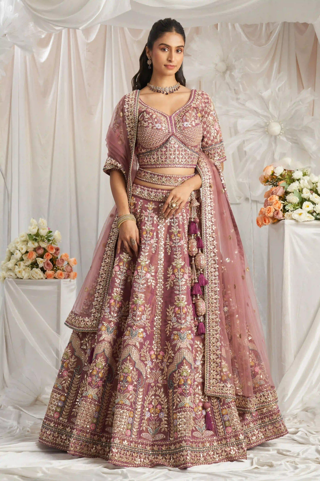 Heavy Designer Embroidery Tissue Silk Lehenga | Elegant Traditional Attire