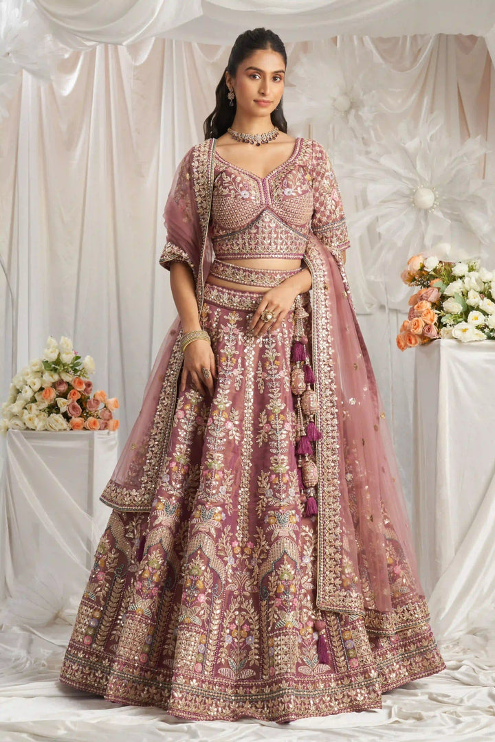 Heavy Designer Embroidery Tissue Silk Lehenga | Elegant Traditional Attire