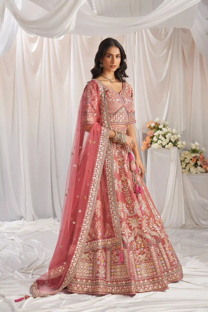 Heavy Designer Embroidery Tissue Silk Lehenga | Elegant Traditional Attire