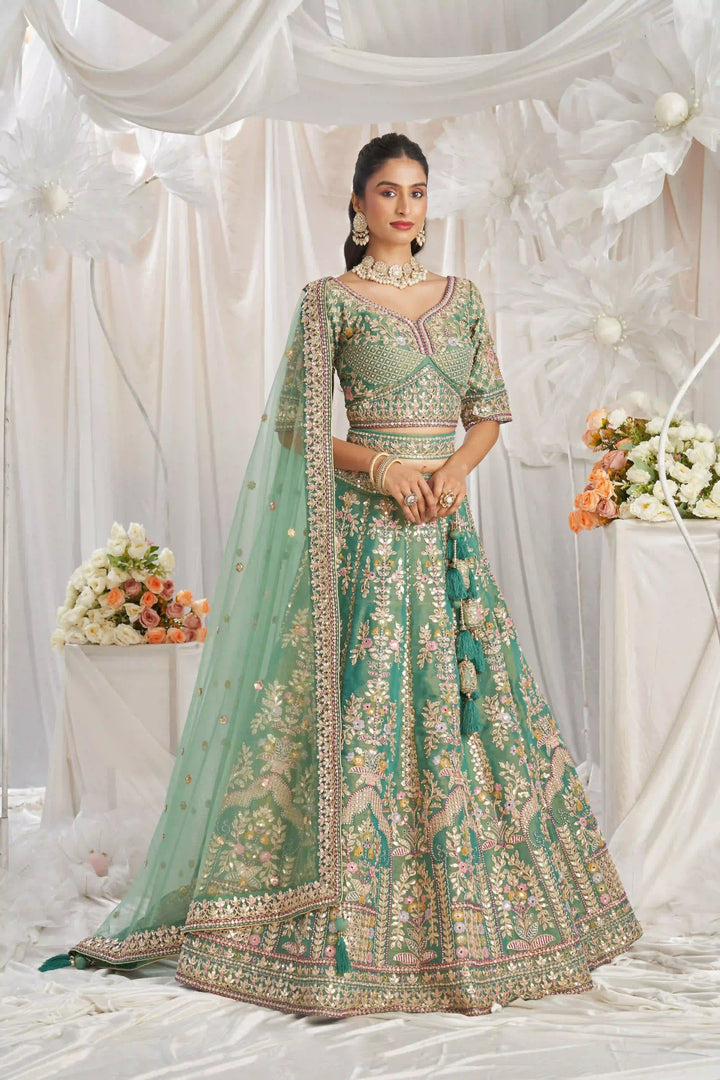 Heavy Designer Embroidery Tissue Silk Lehenga | Elegant Traditional Attire