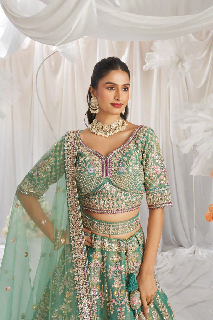 Heavy Designer Embroidery Tissue Silk Lehenga | Elegant Traditional Attire