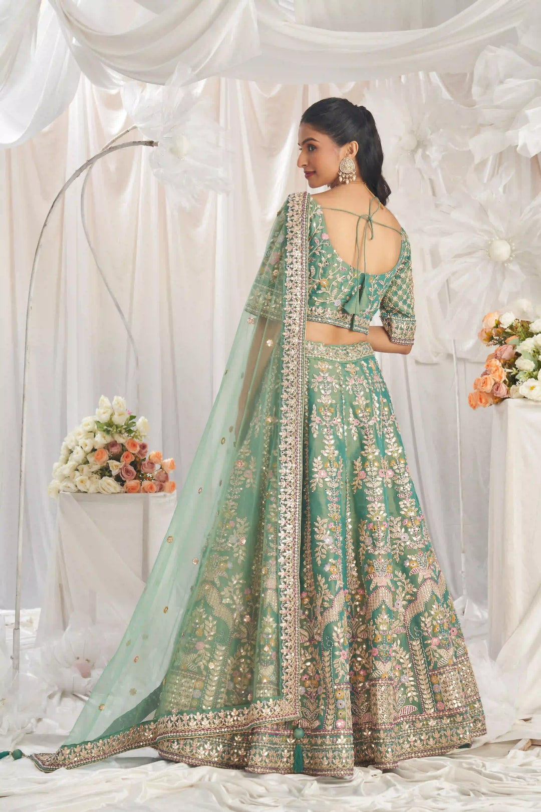 Heavy Designer Embroidery Tissue Silk Lehenga | Elegant Traditional Attire