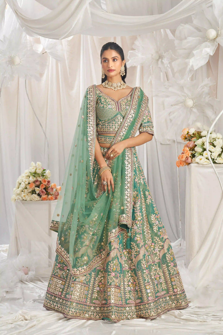 Heavy Designer Embroidery Tissue Silk Lehenga | Elegant Traditional Attire