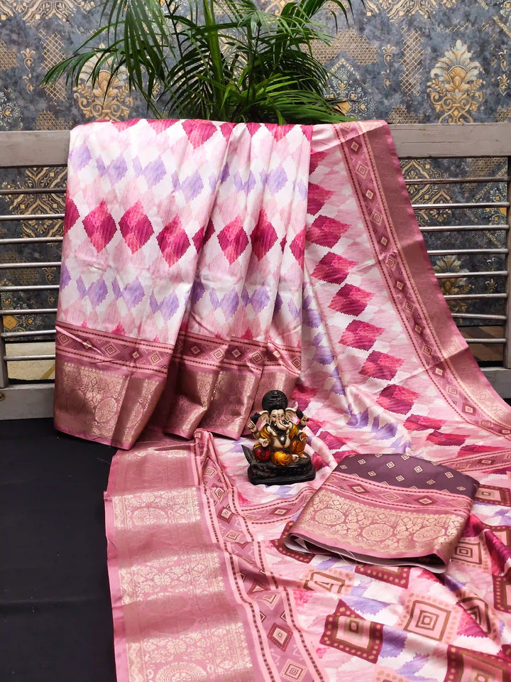 Designer Dola Silk Saree with Digital Print | Perfect for Weddings & Events