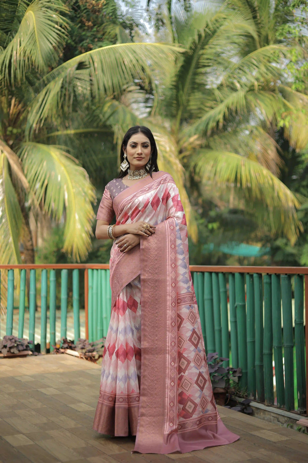 Designer Dola Silk Saree with Digital Print | Perfect for Weddings & Events