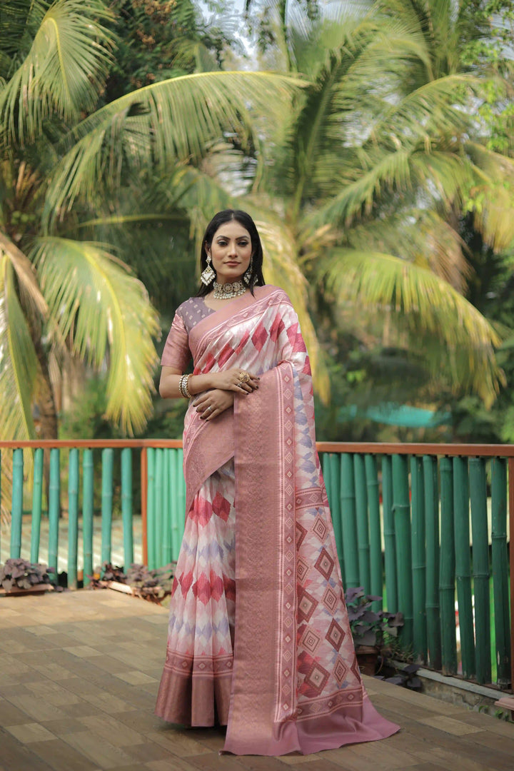 Designer Dola Silk Saree with Digital Print | Perfect for Weddings & Events