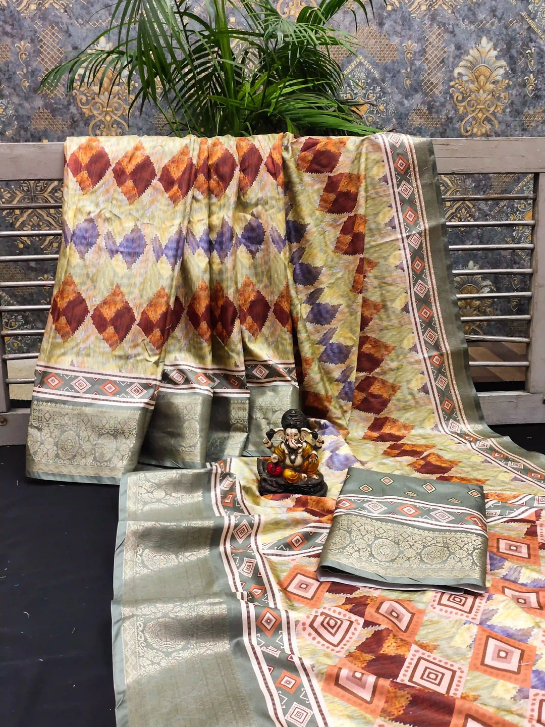 Designer Dola Silk Saree with Digital Print | Perfect for Weddings & Events