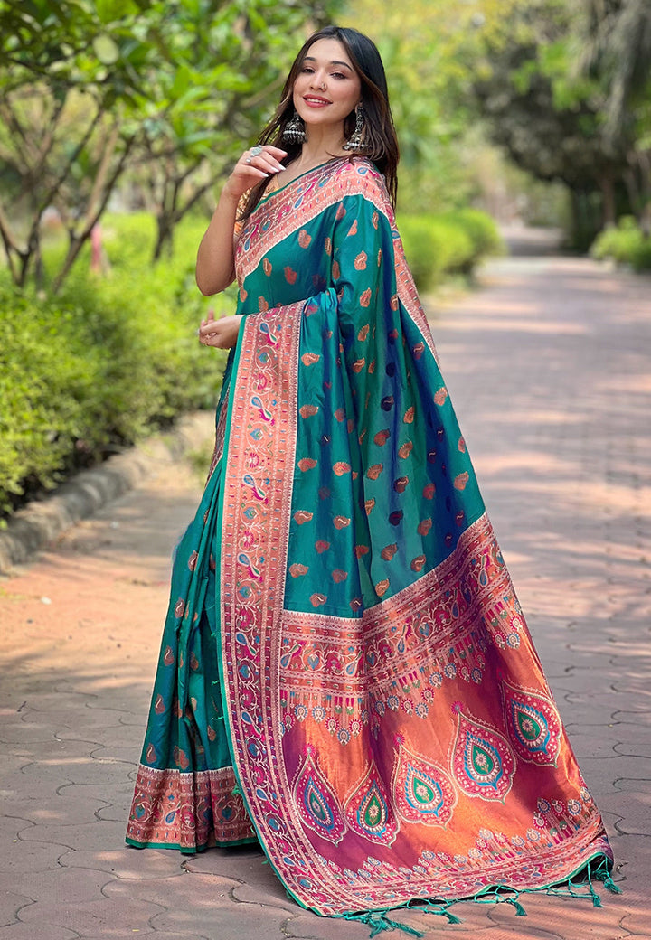 Tussar Silk Saree | Elegant Woven Jari Designer and Madhubani Print Design