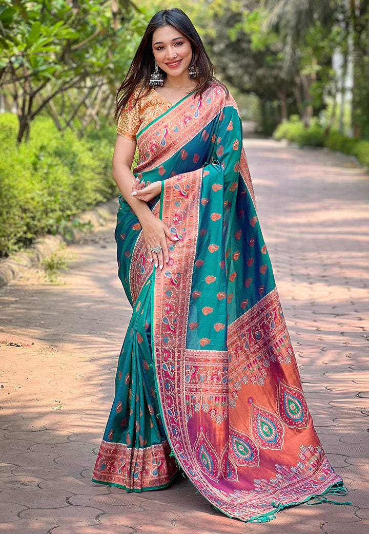 Tussar Silk Saree | Elegant Woven Jari Designer and Madhubani Print Design