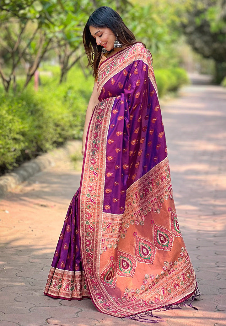 Tussar Silk Saree | Elegant Woven Jari Designer and Madhubani Print Design
