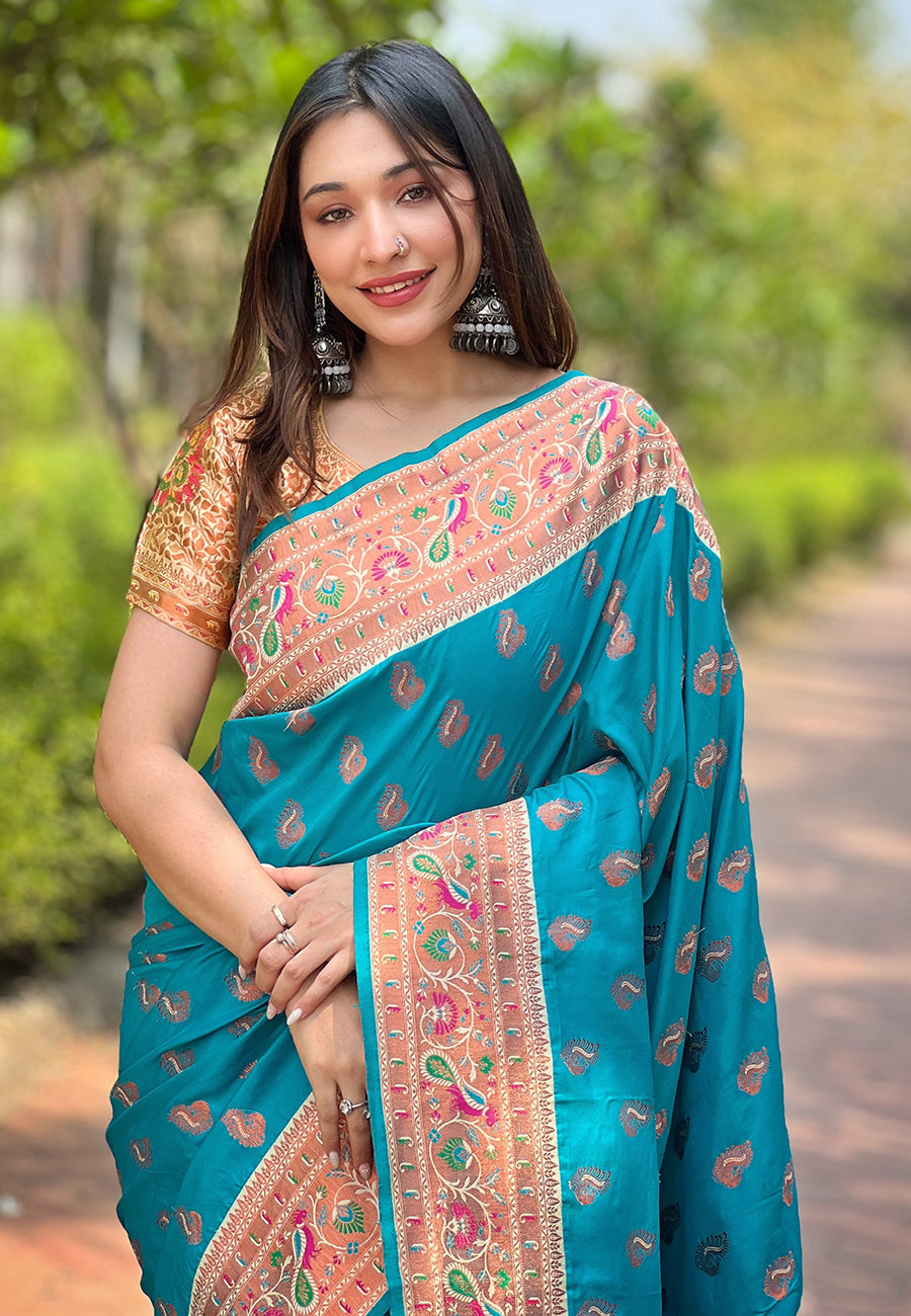 Tussar Silk Saree | Elegant Woven Jari Designer and Madhubani Print Design