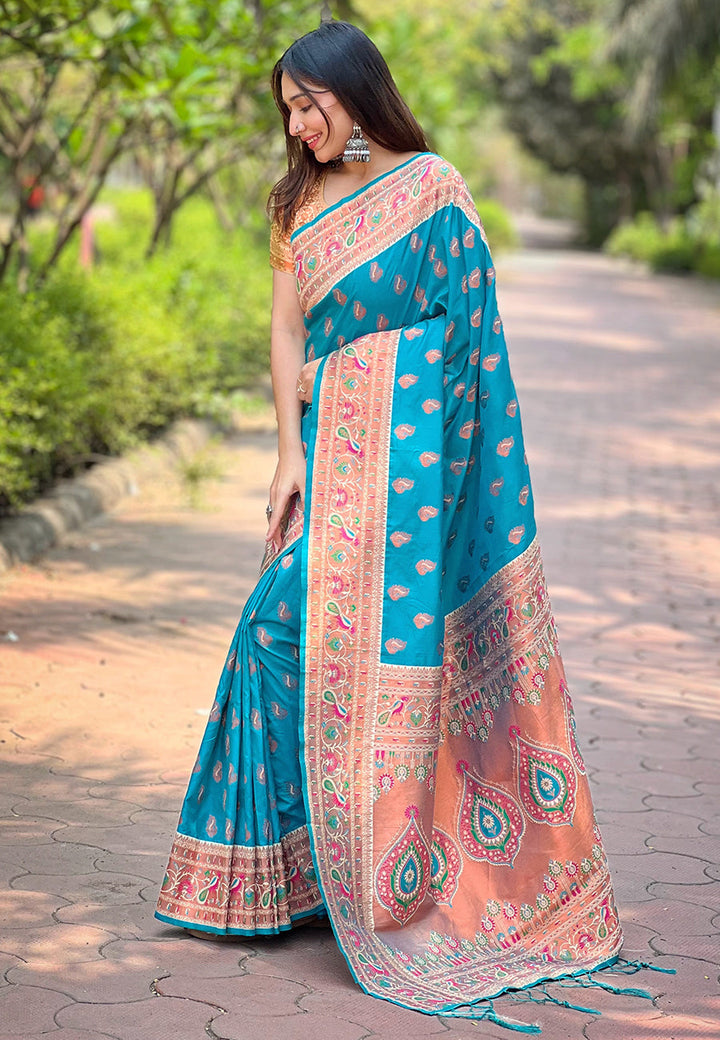 Tussar Silk Saree | Elegant Woven Jari Designer and Madhubani Print Design