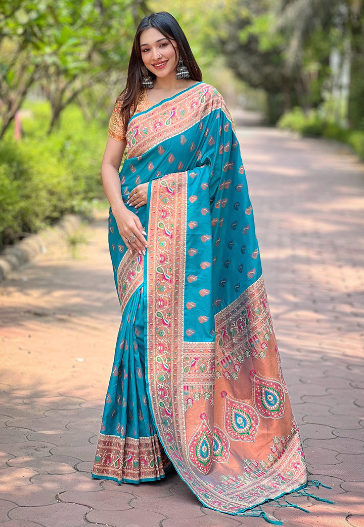 Tussar Silk Saree | Elegant Woven Jari Designer and Madhubani Print Design