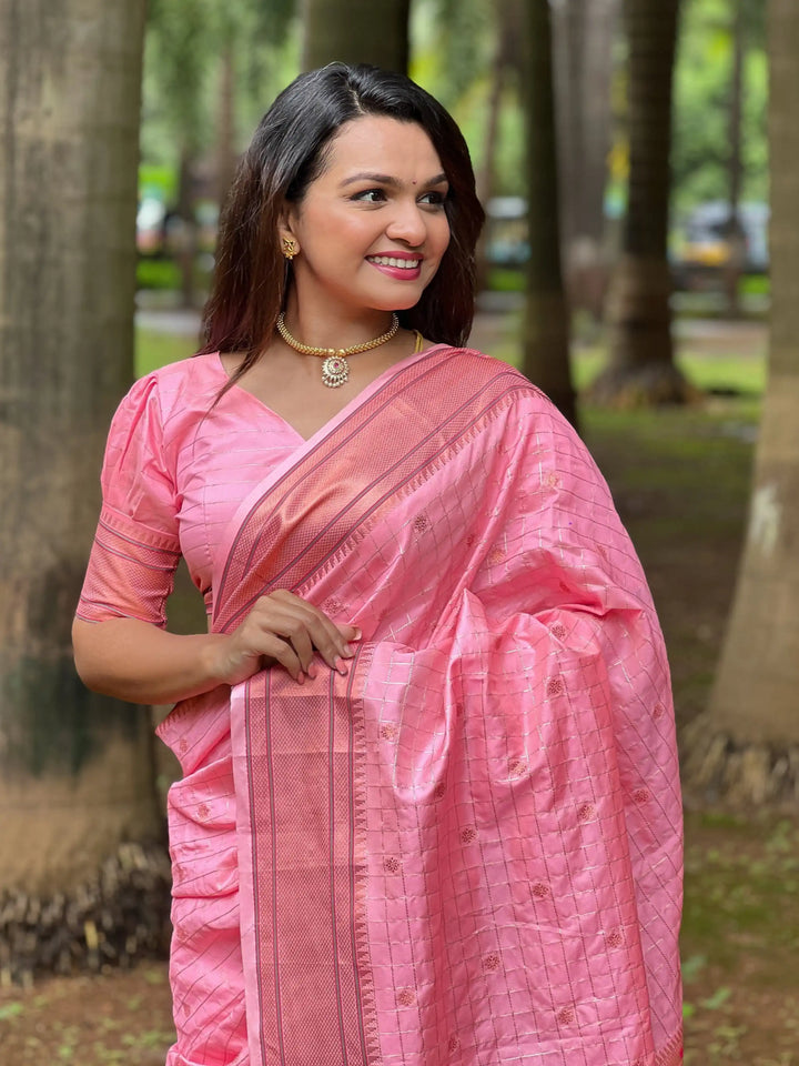 Elegant Moss-Chiffon Saree with Embroidery & Designer Foil Print | Perfect for Weddings & Festive Occasions