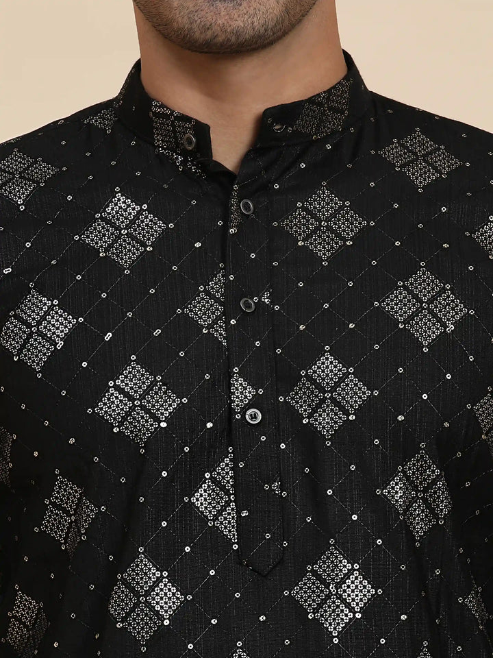 Black Cotton Kurta for Men | Elegant Festive and Formal Wear
