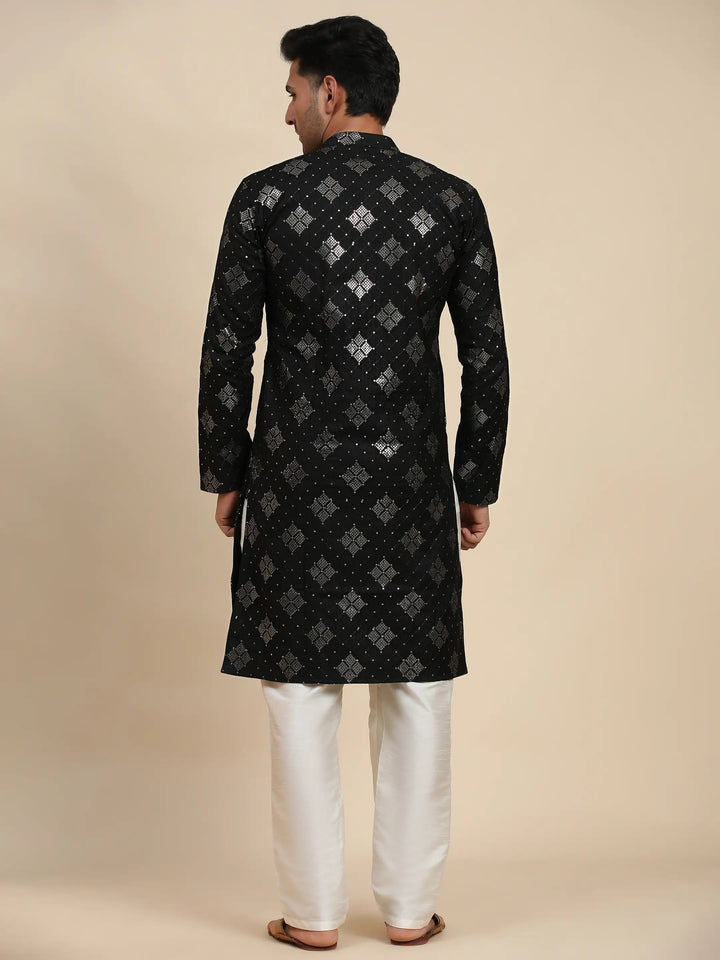 Black Cotton Kurta for Men | Elegant Festive and Formal Wear