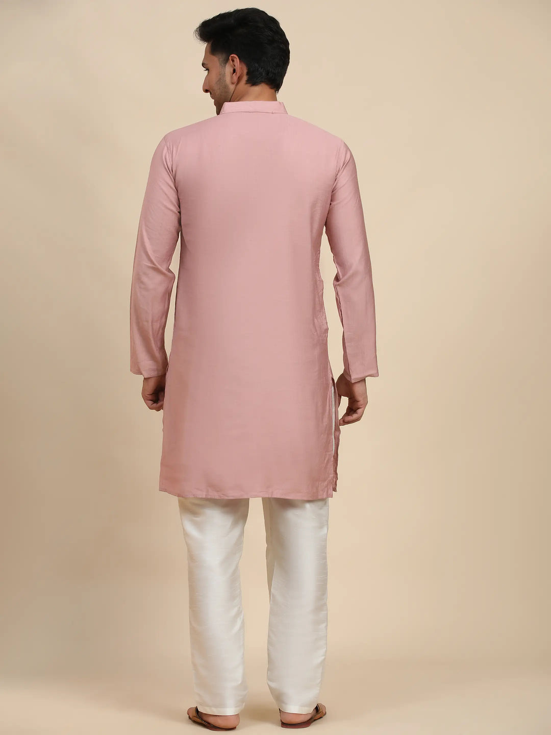 Pink Pure Cotton Kurta for Men | Traditional Festive and Casual Wear