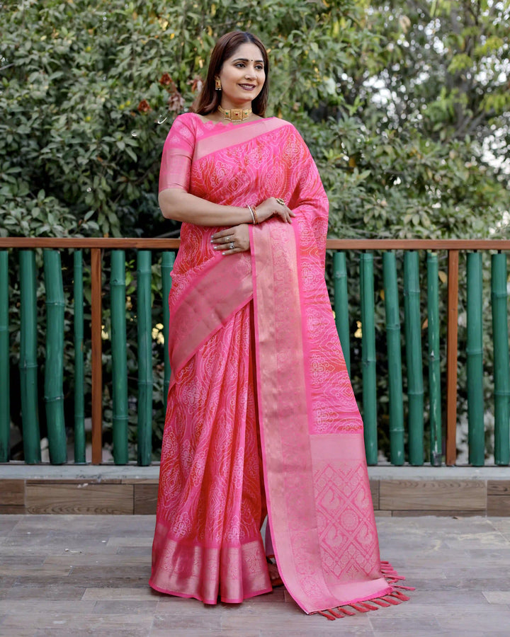 Designer Dola Silk Saree | Beautified with Wevon Pallu Border Designer, Digital Printed Work
