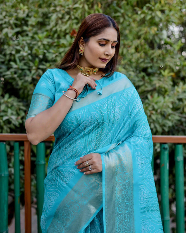 Designer Dola Silk Saree | Beautified with Wevon Pallu Border Designer, Digital Printed Work