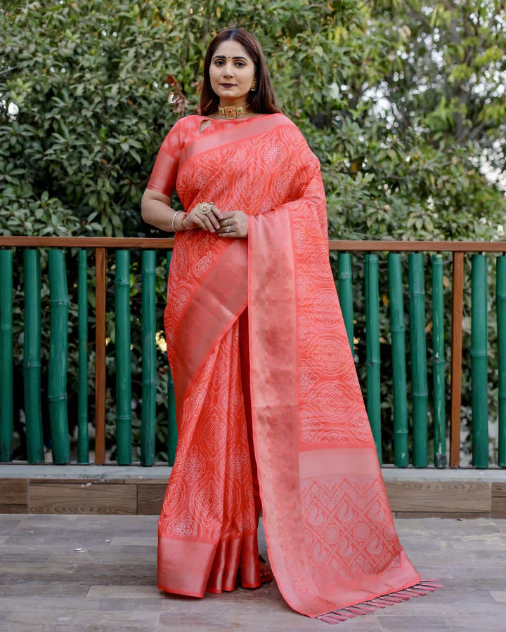 Designer Dola Silk Saree | Beautified with Wevon Pallu Border Designer, Digital Printed Work